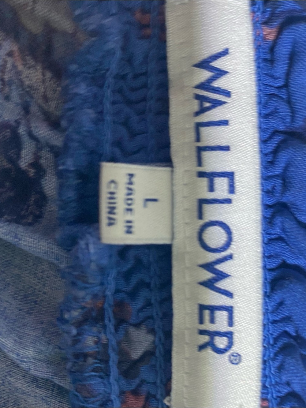 Wallflower Royal Blue Floral Maxi Dress with Puff Sleeves - Picture 5 of 5